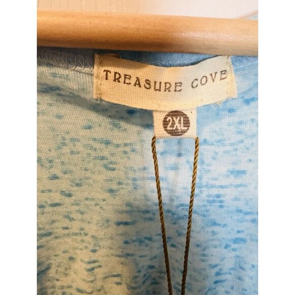 Treasure Cove Aruba Tank Top Size 2XL (slim Fit) Blue Vacation Travel NWT - Picture 4 of 6
